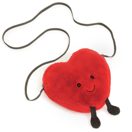 Jellycat Hart Tasje, Amuseables Heart Bag, 18cm
