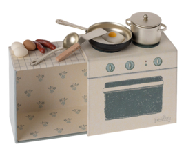 Maileg fornuis / keuken voor muizen, Cooking Set, hoogte 8 cm