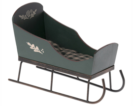 Maileg Slee Mini, Sleigh Mini Green, 18cm