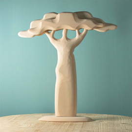 Bumbu Toys Houten Baobab boom Naturel 44 cm