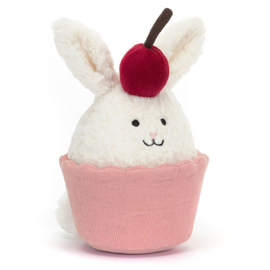 Jellycat Knuffel Cupcake, Dainty Dessert Bunny Cupcake, 14cm