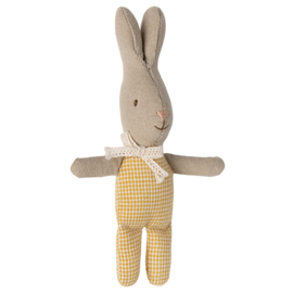 Maileg konijn My Rabbit, yellow check, 11 cm