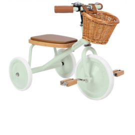 Banwood Trike Driewieler - Mint - met duwstang en mandje