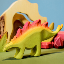 Bumbu Toys Houten Stegosaurus met jong