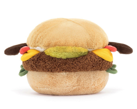 Jellycat Knuffel Hamburger, Amuseable Burger