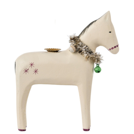 Maileg Houten Kandelaar Paard, Horse candle holder, Small, 16cm