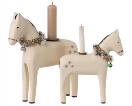 Maileg Houten Kandelaar Paard, Wooden horse, Small (2023), 16cm