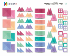 Connetix magnetische tegels pastel - Creative pack - 120 stuks