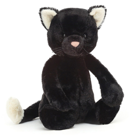 Jellycat Knuffel kat 31cm, Bashful Black Kitten Medium