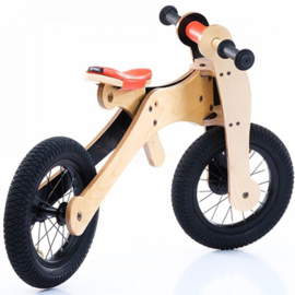 Trybike Wood 4-in-1 loopfiets Oranje/Zwart