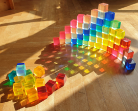 Bauspiel Blokkenset Lucent Cubes 100-delig