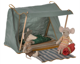 Maileg Tent met matras en deken, Happy Camper Tent Mouse