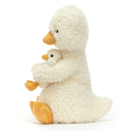 Jellycat Knuffel Eend met jong, Huddles Duck, 24cm