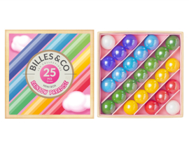 Billes & Co Knikkers in doosje, Mini Box Rainbow Paradise/Regenboog Paradijs, 25 stuks