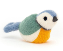 Jellycat Knuffel Vogel Pimpelmees 10cm, Birdling Blue Tit