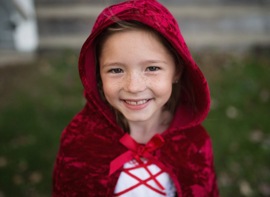 Roodkapje Cape, Red Riding Hood Cape, 3-4 jaar