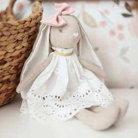 Alimrose Knuffel Konijn, Mummy Broderie Bunny, 40 cm