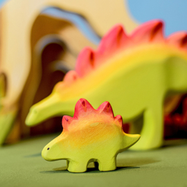Bumbu Toys Houten Stegosaurus met jong