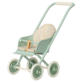 Maileg metalen kinderwagen/buggy, Stroller Micro, Mint