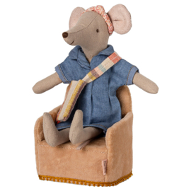 Maileg Stoel voor muizen, Folding chair Mouse, Poederroze