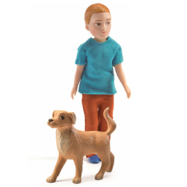 Djeco Poppenhuispop, Xavier met hond