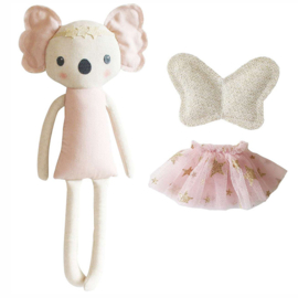 Alimrose Knuffel Koala, Large Koala Dress Up Ivory Gold, 40 cm