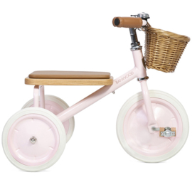 Banwood Trike Driewieler - Roze - met duwstang en mandje