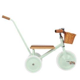 Banwood Trike Driewieler - Mint - met duwstang en mandje