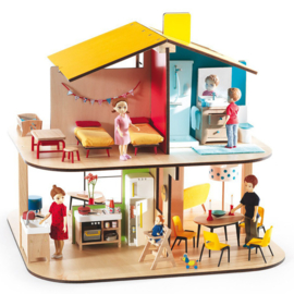 Djeco Houten Poppenhuis, Color House