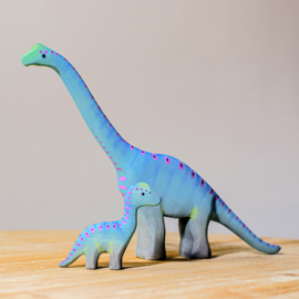 Bumbu Toys Houten Brontosaurus met jong