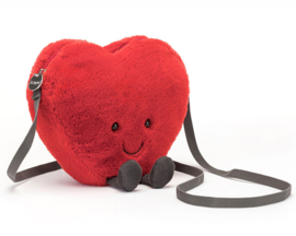 Jellycat Hart Tasje, Amuseables Heart Bag, 18cm