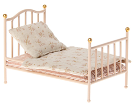 Maileg Metalen Poppenbed, Vintage Bed, Mouse, Micro, Rose