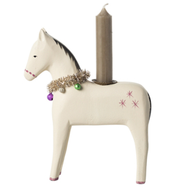Maileg Houten Kandelaar Paard, Wooden horse, Large, 20cm