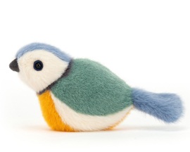 Jellycat Knuffel Vogel Pimpelmees 10cm, Birdling Blue Tit