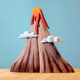 Bumbu Toys Houten Vulkaan met Lava en Wolken