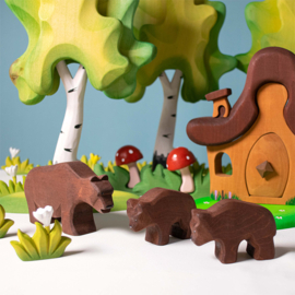 Bumbu Toys Houten vliegenzwam in gras