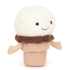 Jellycat Knuffel Ijsje, Amuseables Ice Cream Cone, 14cm