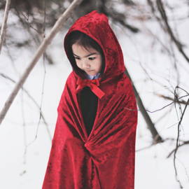 Roodkapje Cape, Red Riding Hood Cape, 7-8 jaar