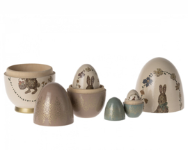 Maileg Babushka Set van 5 Houten Paaseieren, Easter Babushka Egg