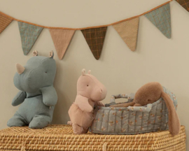 Maileg Knuffel Nijlpaard met Rokje, Safari Friends Hippo with Skirt