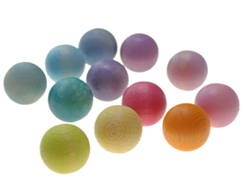 Grimm's 12 houten ballen klein, Pastel