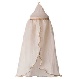 Maileg Poppenhuis Hemeltje, Miniature bed canopy - Cream, 32cm hoog