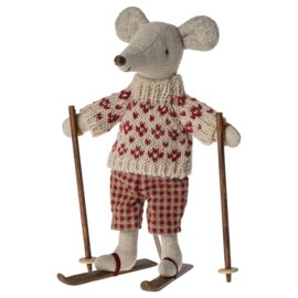 Maileg Moeder muis met Ski's - Winter mouse with ski set, Mum