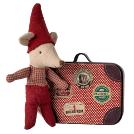 Maileg Baby Kerst Muis in koffertje, Christmas mouse, Baby in suitcase