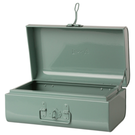 Maileg Metalen Opbergkoffer, Storage suitcase, Blauwgroen