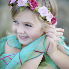 Diadeem / Bloemenkrans met rozen