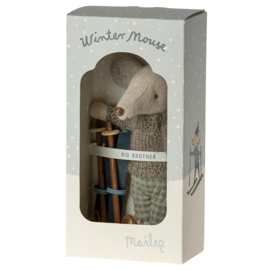 Maileg Grote broer muis met Ski's - Winter mouse with ski set, Big brother