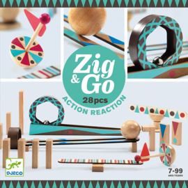 Djeco Zig & Go, Actie-Reactie-Baan, 28-delig