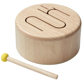 Plan Toys Houten Trommel, Solid Drum, Naturel