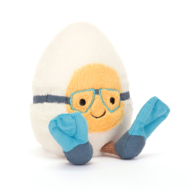 Jellycat Knuffel Gekookt Ei, Amuseables Boiled Egg Scuba, 14cm